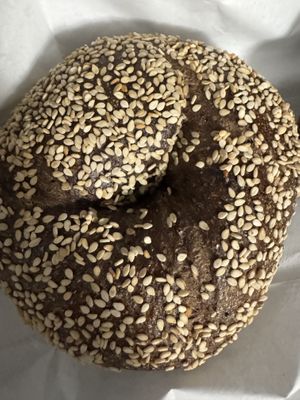 Whole wheat sesame 🥰  at Bagel Pub - Chelsea in New York City
