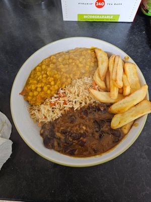 Chips were my own. at Afghan Tasty Corner in Bristol