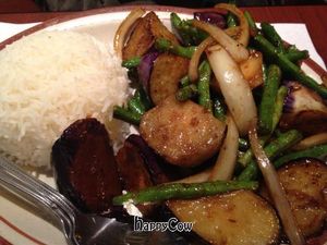 Eggplant with Green Beans with Rice at Pho Hut in Bakersfield