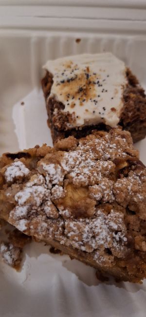 Carrot cake (top) apple cake (bottom) at Kaktus Espressobar in Reykjavik
