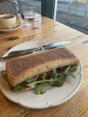 Vegan avocado sandwich   at Kaktus Espressobar in Reykjavik