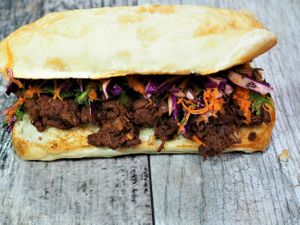 Pulled BBQ Jackfruit Sandwich at Spoon and Sprout in Houston