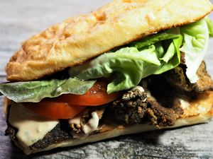Oyster Mushroom Po Boy at Spoon and Sprout in Houston