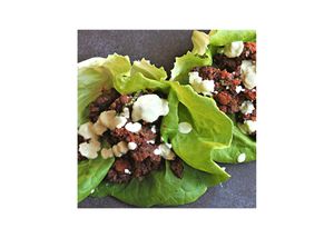 Lettuce Wrap with Harissa Spiced Tempeh at Spoon and Sprout in Houston