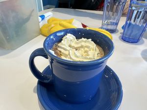 Vegan hot chocolate  at Smile of the Beyond in Jamaica