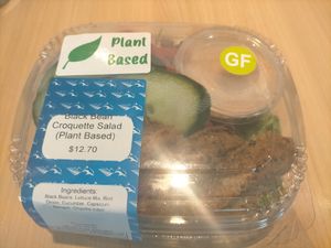 Black bean salad  #Veganuary at Interislander Cook Strait Ferry in Wellington