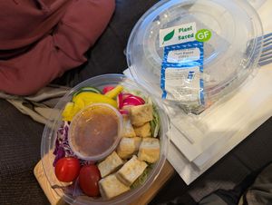 Vegan Salad at Interislander Cook Strait Ferry in Wellington