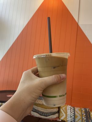 Iced oat latte at 39 degrees  #Veganuary at Lukumades in Chippendale