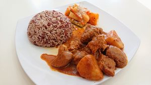 rendang lion's mane mushroom brown rice at SunnyChoice - The Rail Mall in West Singapore