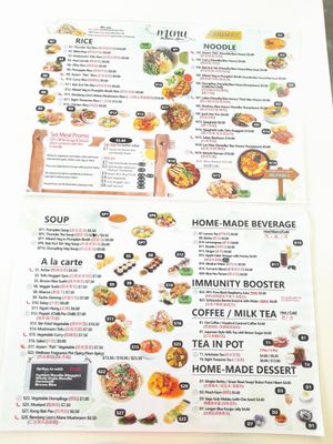 Menu .. no longer sell mushroom soup at SunnyChoice - The Rail Mall in West Singapore