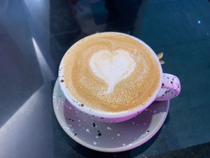 Soy latte   at Lekker Cafe' in Krabi