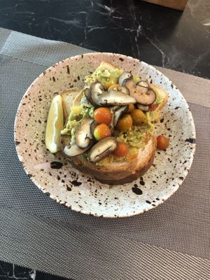 Avocado toast  at Lekker Cafe' in Krabi