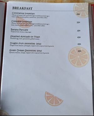 Breakfast ( not everything is vegan or vegetarian) at Red Pomelo Bar & Restaurant in Penida Island