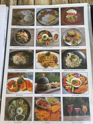 Few pictures of vegan items  at Red Pomelo Bar & Restaurant in Penida Island