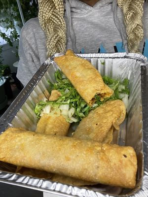 Vegan flautas   at Taco Circus in Clayton