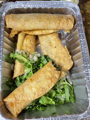 Vegan flautas   at Taco Circus in Clayton