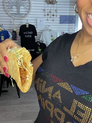 Vegan crunchy taco  at Taco Circus in Clayton