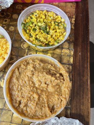 Vegan beans   at Taco Circus in Clayton