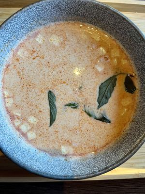 coconut soup with tofu and red beans  at Bang Tofu Vietnamská Reštaurácia in Bratislava