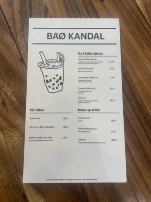 Drink menu   at BAO Kandal in Siem Reap