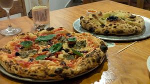 Siciliana with vegan mozzarella and vegan focaccia at II Vicolo in San Jose