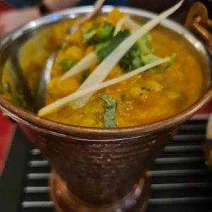 Veganes Kichererbsengericht at Taj Mahal in Birkenau