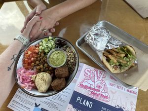 Medi Bowl & vegan “gyro"  at Spitz in Frisco