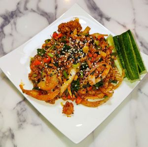 Larb Moo Nam Tok at May Veggie Home Express - ประสานมิตรพลาซ่า in Bangkok