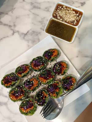 Vietnamese fresh spring roll. at May Veggie Home Express - ประสานมิตรพลาซ่า in Bangkok