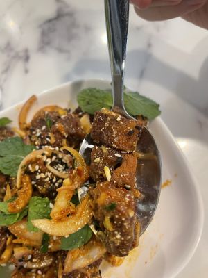 plant based meat in spicy sour sauce   at May Veggie Home Express - ประสานมิตรพลาซ่า in Bangkok