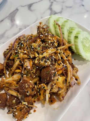 Yam sapp recommended dish no rice option  #Veganuary at May Veggie Home Express - ประสานมิตรพลาซ่า in Bangkok