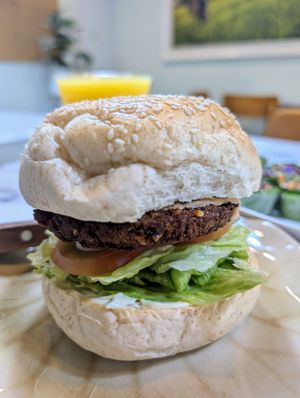 The bean burger at May Veggie Home Express - ประสานมิตรพลาซ่า in Bangkok