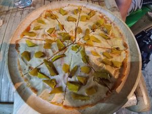 Pumpkin Pizza at Tea Leaf Vegan Pizza in Koh Phangan