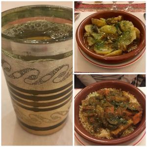 Mint tea, baked potato ratatouille and vegetable tagine. Generous portions, great friendly service. Vegan dessert options. Only vegan friendly place we found ooen off season, will go back!  at Alounak in Nice