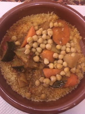 Couscous with vegetables at Alounak in Nice