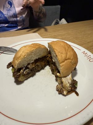 Mushrooms burguer  at Misto Café Bar in Pontevedra