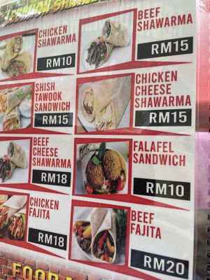 Menu  at Lebanon Shawarma Kebab Langkawi Cafe in Langkawi