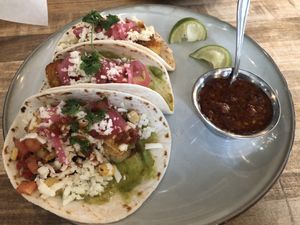 Tofu tacos  at James Avenue Pumphouse in Winnipeg