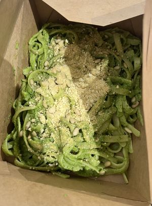 Basil pesto fettuccine  at Primavega Restaurant - Ghost Kitchen in Dallas