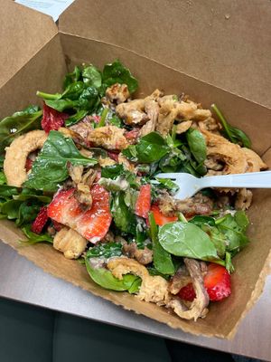 Strawberry Feta Salad w/Rosemary Garlic Chickn  at Primavega Restaurant - Ghost Kitchen in Dallas