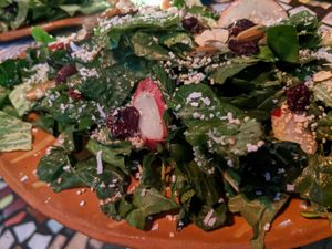 Delicious salad! at Sativa Studio Cafe in Banos
