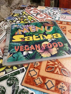 Menu at Sativa Studio Cafe in Banos