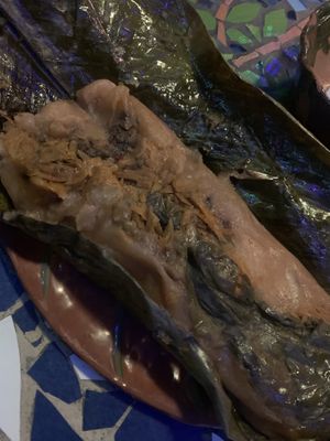 Tamal de yuca   at Sativa Studio Cafe in Banos