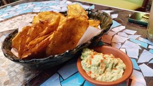 Patacones (bigger than it looks)  at Sativa Studio Cafe in Banos