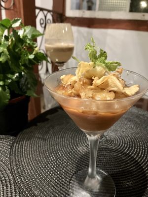 Guava compote with pineapple crumble  at Sebastião in Ouro Preto