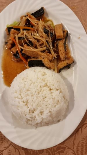 Ginger fish at Mituo Vegetarian Restaurant in Bandar Seri Begawan