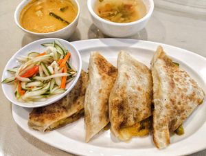 Vegan murtabak recommend at Mituo Vegetarian Restaurant in Bandar Seri Begawan