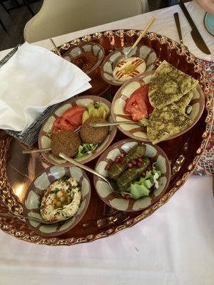 Vegan mezze platter  at Byblos in Zagreb