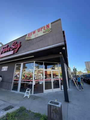 outside  #Veganuary at Furnsaj in San Diego