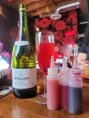 Bottomless mimosas and house made sauce at The Parlour in Las Vegas
